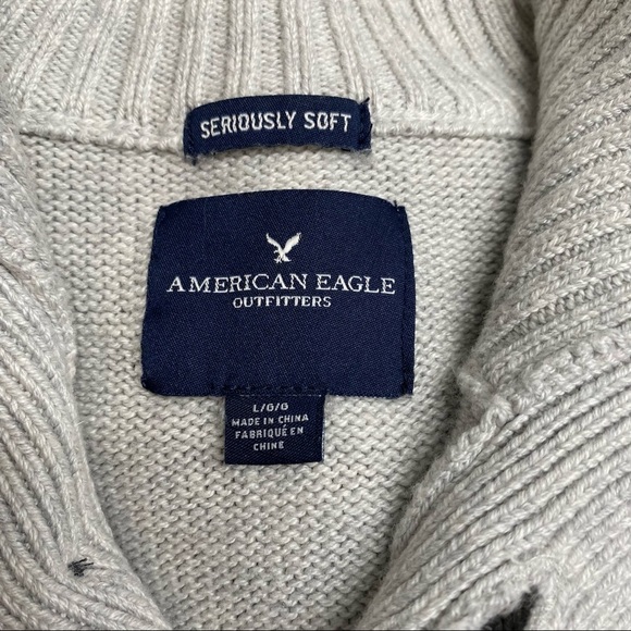 American Eagle Mens Seriously Soft Pullover Wool Blend Knit Sweater Large - Picture 4 of 6
